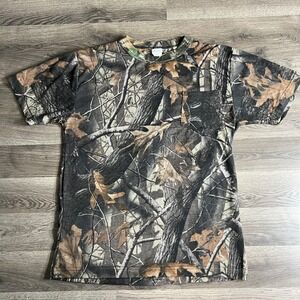 VTG Camo Pocket T Shirt Fits Medium‎ Realtree Hardwoods 1990s Short Sleeve Hunt
